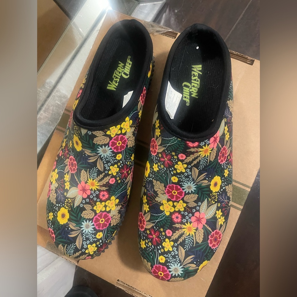Western Chief Multicolor Floral Clogs Size 10 US